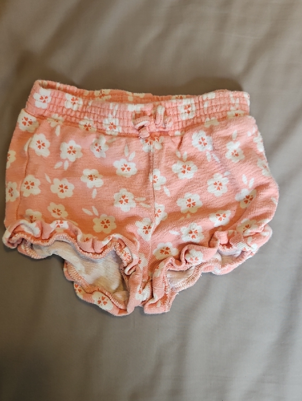 FREE W/ Purchase - Pink Floral Ruffle Girls' Summer Shorts - 18m